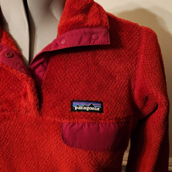 Patagonia ReTool Snap-T Polartec Pullover Fleece Red Women’s Size S - Picture 10 of 16